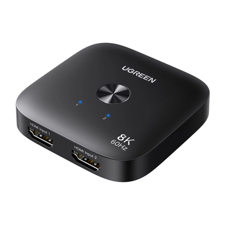 Ugreen 65877 przełącznik HDMI 2.1 2x1 8K 60Hz 4K 120Hz USB-C LED Switch