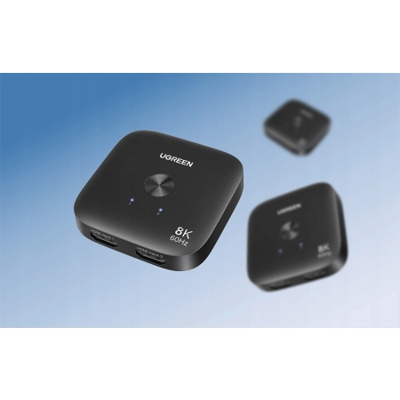 Ugreen 65877 przełącznik HDMI 2.1 2x1 8K 60Hz 4K 120Hz USB-C LED Switch