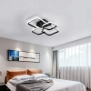 LAMPA SUFITOWA OKRĄGŁA LED 3 RING WISZĄCA ŻYRANDOL NOWOCZESNY CZARNY SALON