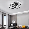 LAMPA SUFITOWA OKRĄGŁA LED 3 RING WISZĄCA ŻYRANDOL NOWOCZESNY CZARNY SALON