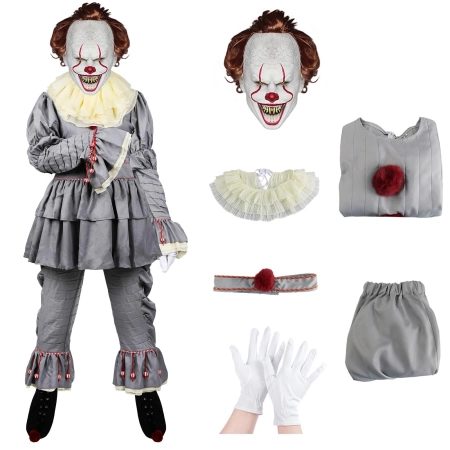 Kostium Yearsahrk Pennywise Horror Clown dla dorosłych rekwizyt