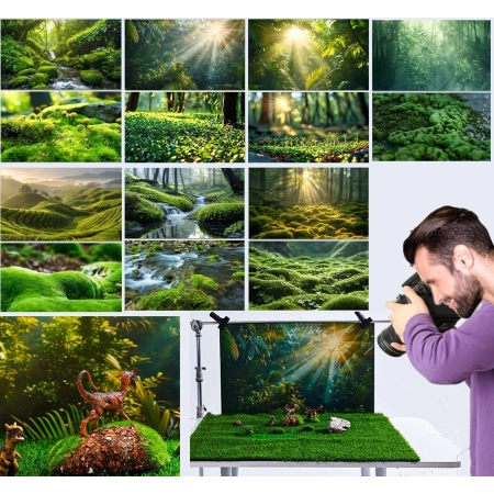 Tło Fotograficzne ZUOMIDIE A-6 6 sztuk 57x88 cm 2w1 w klimacie leśnym