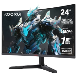 Monitor Gamingowy KOORUI 24E6CA 23,6 FHD 180Hz 1ms VA Curved FreeSync