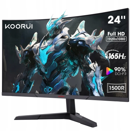 Monitor Gamingowy KOORUI 24E6CA 23,6 FHD 180Hz 1ms VA Curved FreeSync