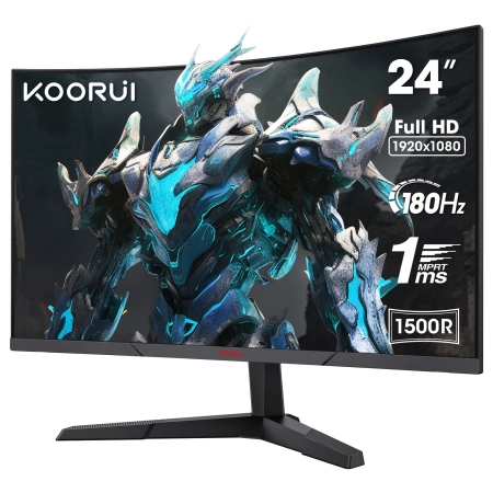 Monitor Gamingowy KOORUI 24E6CA 23,6 FHD 180Hz 1ms VA Curved FreeSync