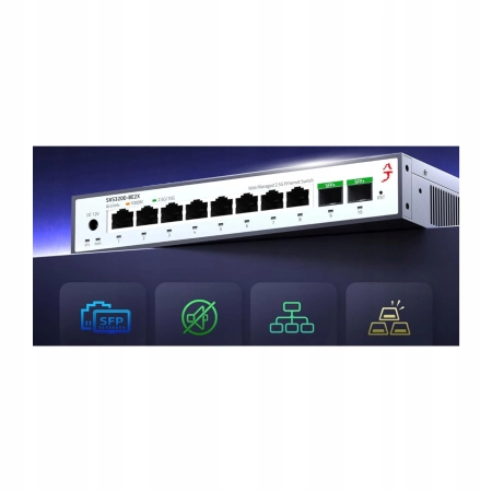 Zarządany Switch L2 10-portów XikeStor SKS3200-8E2X 8x2.5G RJ45 2x10G SFP+