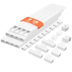 KANAŁ KABLOWY SHINFLY BIAŁY 4,8M PVC DO KABLI ELEKTRYCZNYCH 12szt