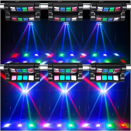 Oświetlenie Imprezowe UKing Spider Moving Head LED RGBW 8x10W DMX512 G3350
