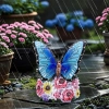 Figurka Świecznik Motyl Dekoracja Posążek Motyl Solarny Led do Ogrodu