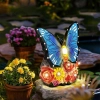Figurka Świecznik Motyl Dekoracja Posążek Motyl Solarny Led do Ogrodu