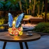 Figurka Świecznik Motyl Dekoracja Posążek Motyl Solarny Led do Ogrodu