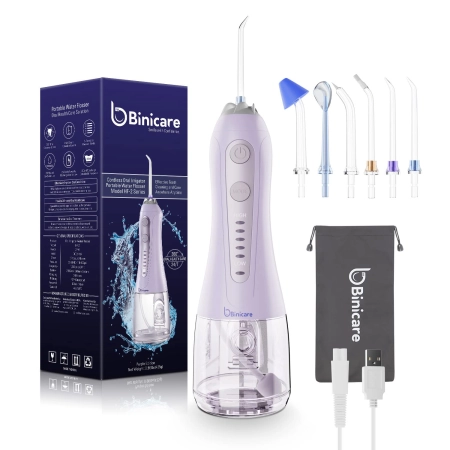 Irygator bezprzewodowy XYZ Pro 5 Trybów 300 ml 6 Końcówek IPX7 Wodoodporny