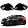 Nakładki Peugeot 208 czarne na lusterka 2012-2019 osłony boczne 2szt