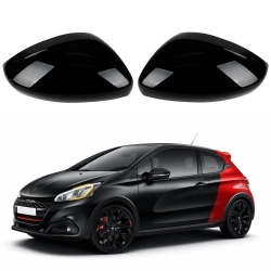 Nakładki Peugeot 208 czarne na lusterka 2012-2019 osłony boczne 2szt