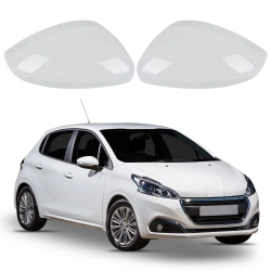 Nakładki Peugeot 208 Białe 2012-2019 Osłony na lusterka boczne 2szt