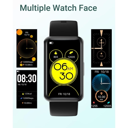 ZEGAREK SMARTWATCH SMARTBAND OPASKA SMART SPORTOWA FITBAND HUAKUA S2 CZARNY