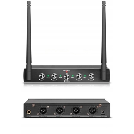 Mikser Debra AU-400 4-kanałowy bezprzewodowy system mikrofonowy