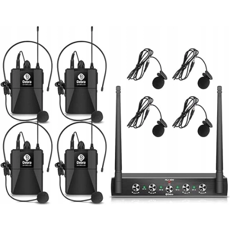 Mikser Debra AU-400 4-kanałowy bezprzewodowy system mikrofonowy