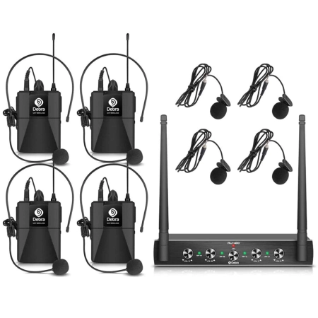 Mikser Debra AU-400 4-kanałowy bezprzewodowy system mikrofonowy