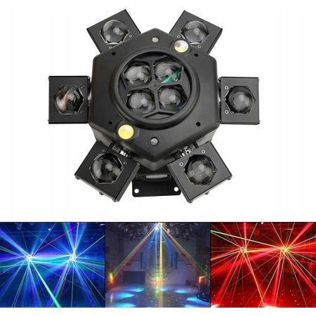 ZQ02368 REFLEKTOR SCENICZNY LED RGBW RUCHOMA GŁOWA 150 W