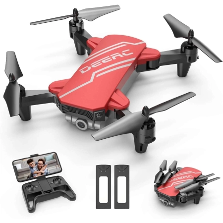 Dron Deerc D20 z kamerą 720p HD składany RC z transmisją na żywo, 2 x aku