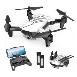 Dron Deerc D20 z kamerą 720p HD składany RC z transmisją na żywo, 2 x aku