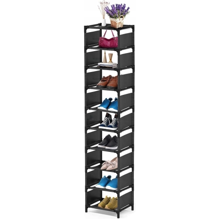 Szafka na buty esonstyle 33 x 168 x 28 cm czarny