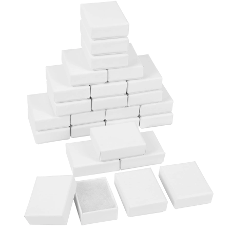 Belle Vous Białe pudełka prezentowe z papieru 5,7x4,5x2,1cm - BIAŁE  25szt