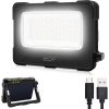 Naświetlacz budowlany CLV LED akumulatorowy solarny 12000 mAh czarny
