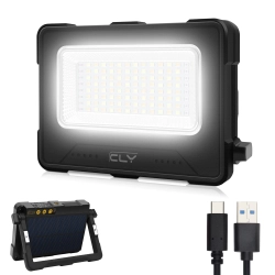 Naświetlacz budowlany CLV LED akumulatorowy solarny 12000 mAh czarny