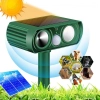 Ultradźwiękowy LED Odstraszacz Psów Zwierząt Kotów Ptaków Dzików Solarny