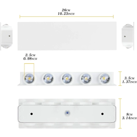 Lampa LED BELLALICHT Aluminium IP54 Wodoszczelna 10W Ciepła Biel