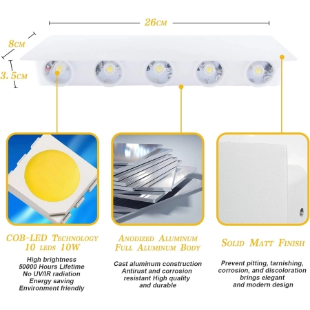 Lampa LED BELLALICHT Aluminium IP54 Wodoszczelna 10W Ciepła Biel