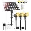 CLY Zestaw 3x Reflektor SOLARNY Ogrodowy LED Wbijany Lampa Solarna