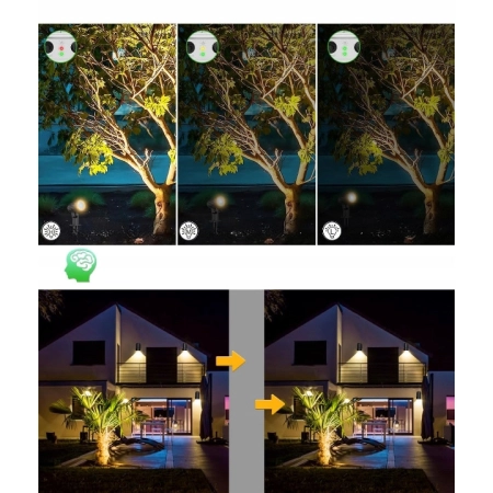 CLY Zestaw 3x Reflektor SOLARNY Ogrodowy LED Wbijany Lampa Solarna