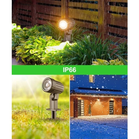 CLY Zestaw 3x Reflektor SOLARNY Ogrodowy LED Wbijany Lampa Solarna