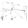 Ramię Low Profile Shiftware uchwyt stołowy regulowane obciążenie 2kg