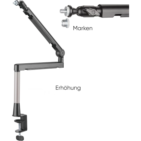 Ramię Low Profile Shiftware uchwyt stołowy regulowane obciążenie 2kg