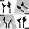 Tylne podnóżki HDBUBALUS Harley Sportster Iron XL 883 1200 2014-2021