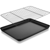 Blacha Homikit Prostokątna Stal Węglowa Duża 40x30x2,5cm z Kratką