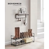 Regał na buty Songmics metalowy czarny 2 poziomy 116x30x34 cm