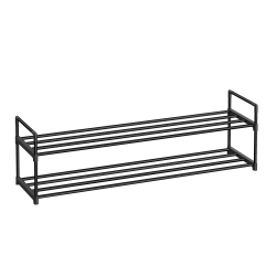 Regał na buty Songmics metalowy czarny 2 poziomy 116x30x34 cm