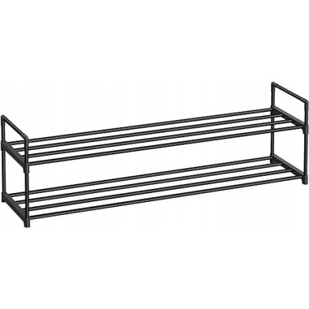 Regał na buty Songmics metalowy czarny 2 poziomy 116x30x34 cm