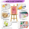 Koktajl do malowania  Cocktails Set 20x30 cm płótno z pędzlami