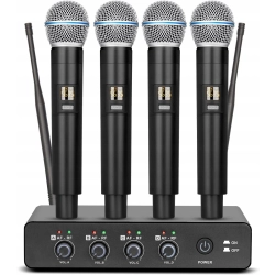 DEPUSHENG R4 Profesjonalny Bezprzewodowy System Mikrofonów UHF Do Karaoke