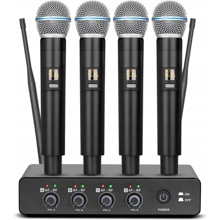 DEPUSHENG R4 Profesjonalny Bezprzewodowy System Mikrofonów UHF Do Karaoke