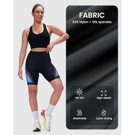 Spodenki Sportneer Padded Cycling Shorts Women czarne antypoślizgowe 4D XXL