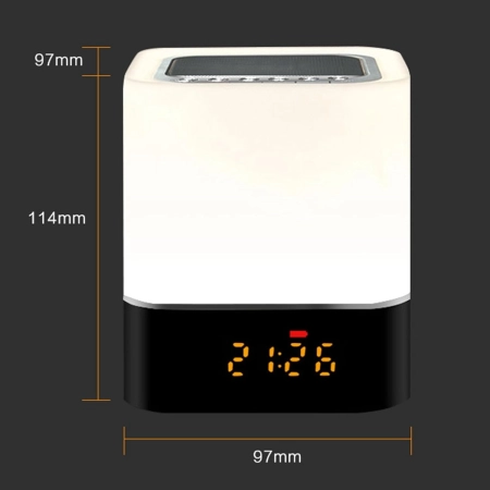 Lampka Nocna Głośnik Bluetooth, Budzik bluetooth