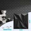Panele ścienne Art3d 3D czarne 30x30 cm 50 sztuk do dekoracji wnętrz