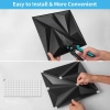 Panele ścienne Art3d 3D czarne 30x30 cm 50 sztuk do dekoracji wnętrz